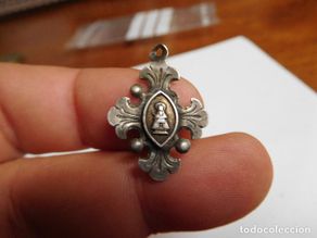 Antiguidades: Medalla de plata antigua N.S. de Montserrat
